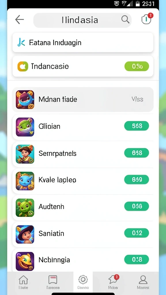 Tampilan utama game ACEPARTY dengan menu permainan.
