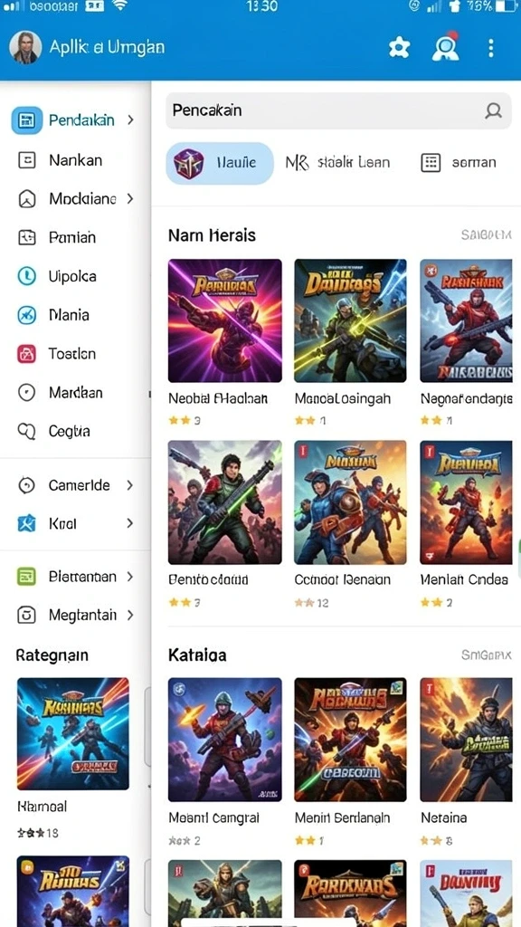 Grafis mencolok yang memukau mata pemain.