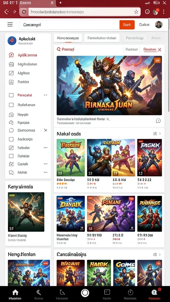 Ragam permainan yang tersedia, dari poker hingga slot.