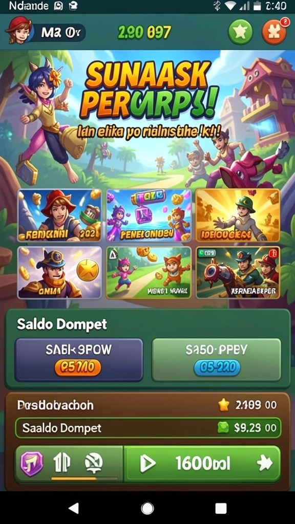 Screenshot menampilkan grafis luar angkasa yang memukau.