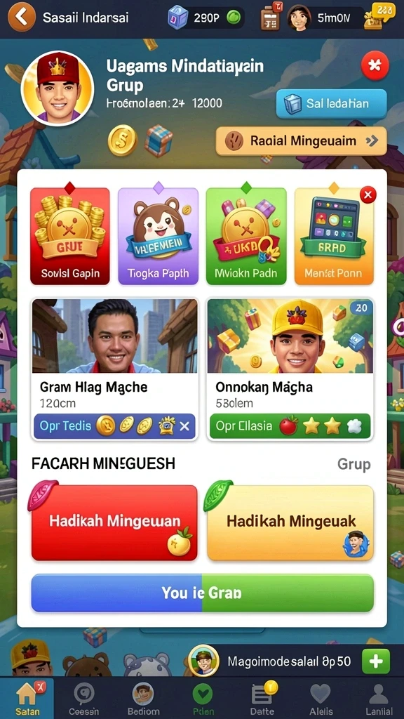Berbagai pilihan permainan yang tersedia untuk semua usia.