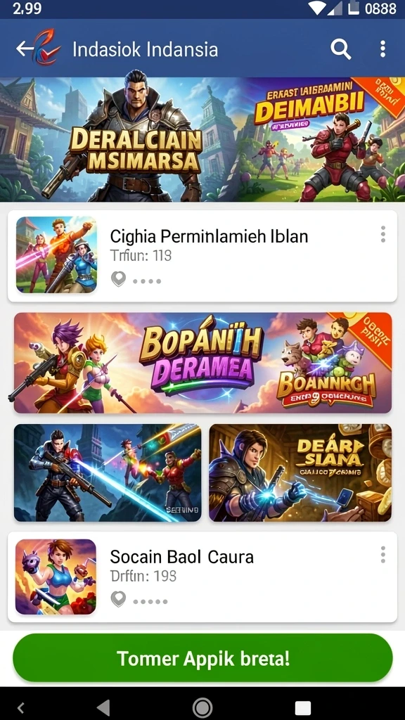 Berbagai level tantangan yang siap untuk dimainkan.