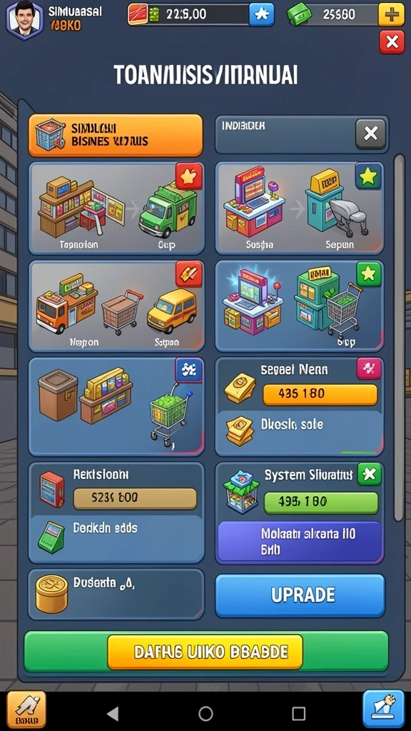 Tampilan utama aplikasi dengan berbagai pilihan slot.