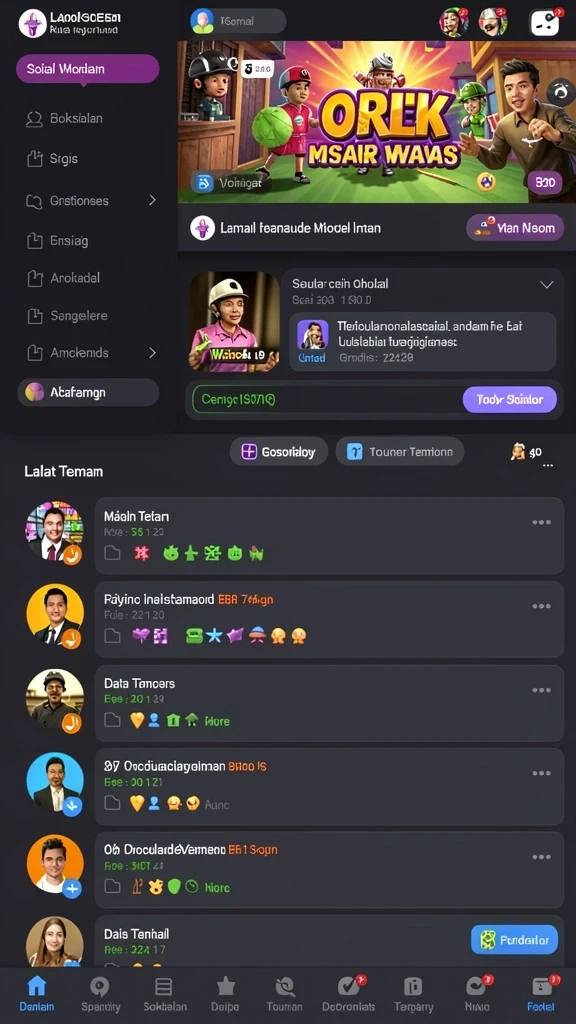 Karakter unik dengan desain yang menarik dan lucu.