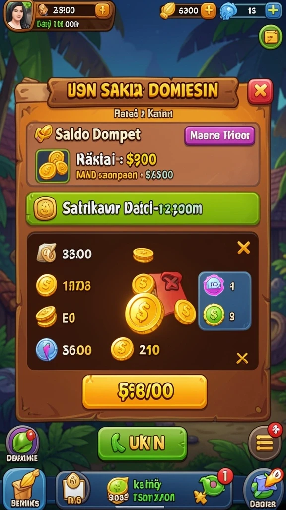 Fitur misi harian yang menawarkan hadiah menarik.