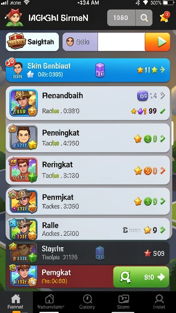 Gambaran gameplay yang seru dengan karakter unik di WISNU123.